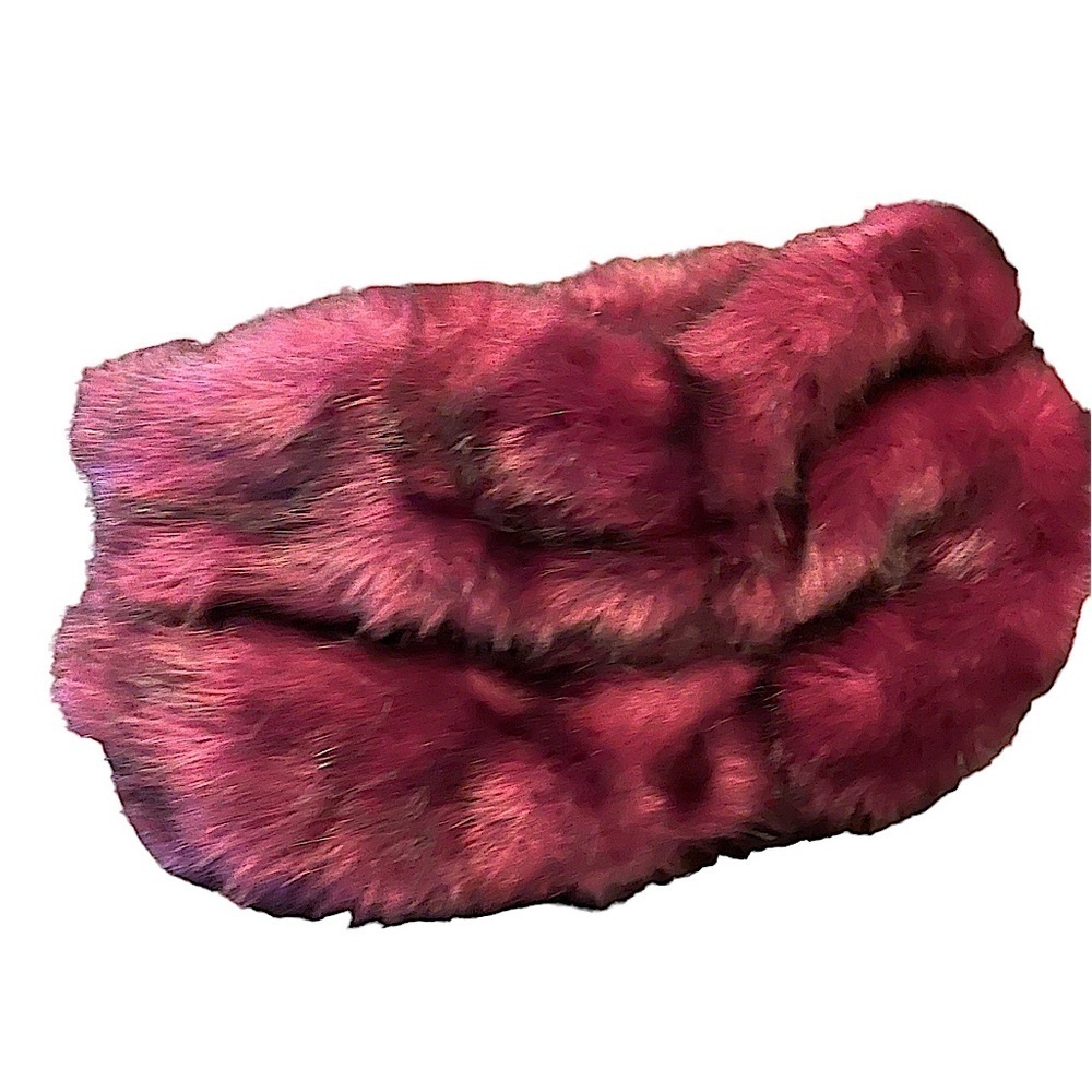 Steve Madden Hot Pink Faux Fur Neck Warmer Scarf